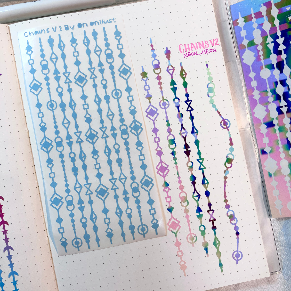 Deco Cut Sticker - Chains V.2