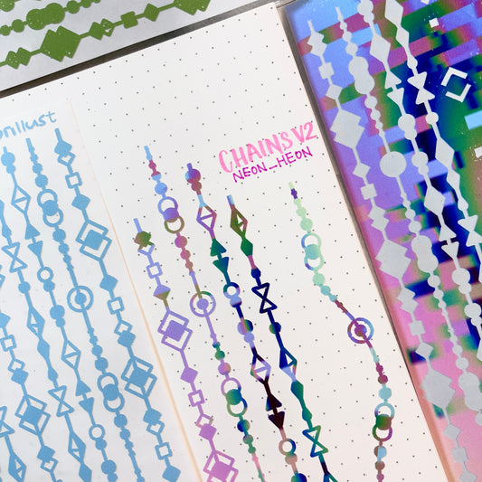 Deco Cut Sticker - Chains V.2