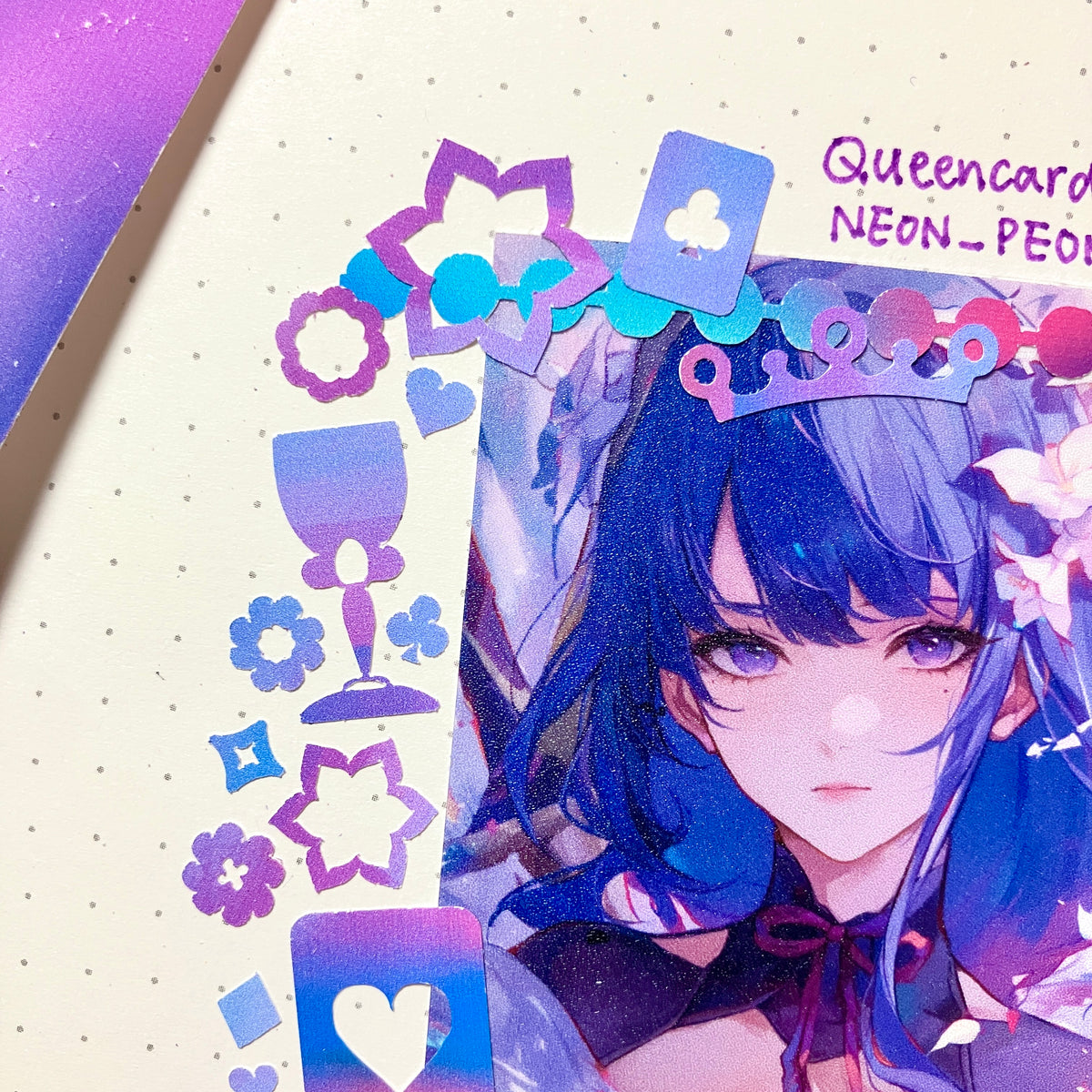 Deco Cut Sticker - Queencard