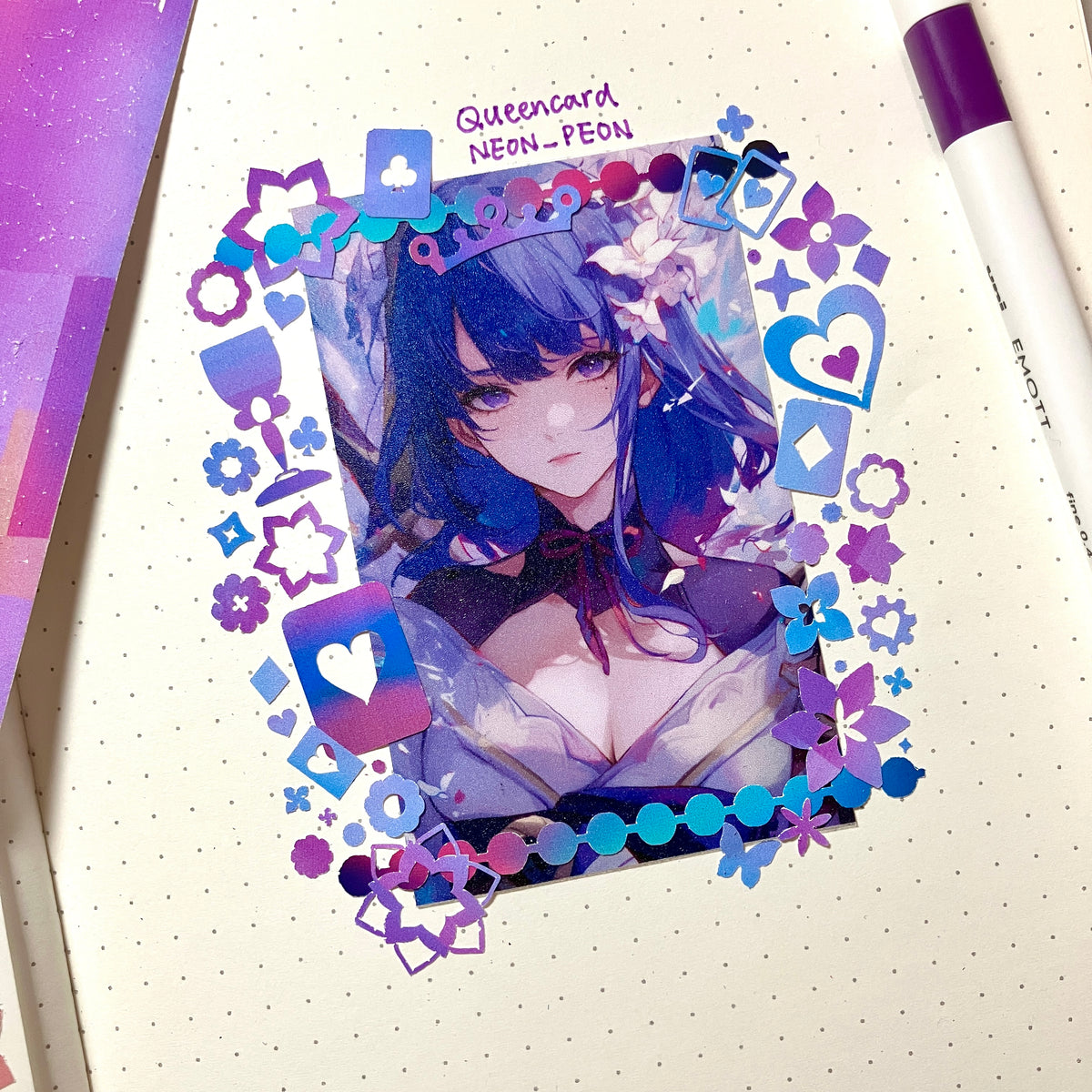 Deco Cut Sticker - Queencard