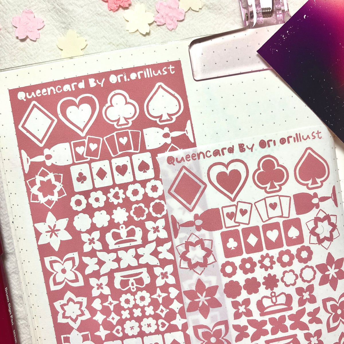 Deco Cut Sticker - Queencard