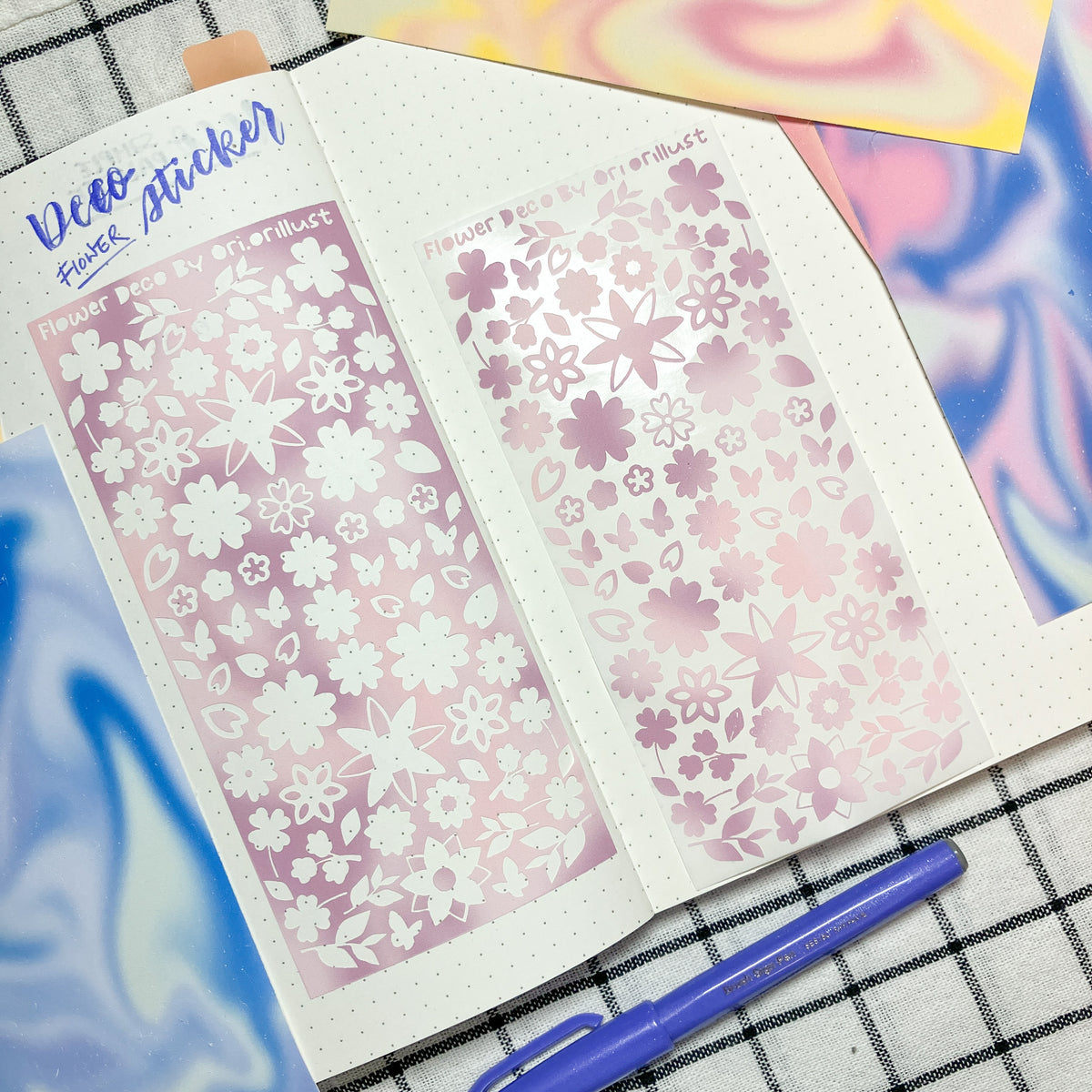 Deco Cut Sticker - Flowers