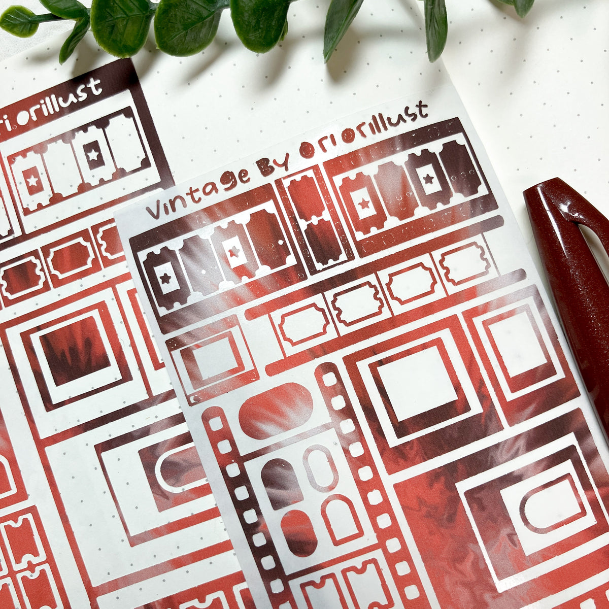 Deco Cut Sticker - Vintage