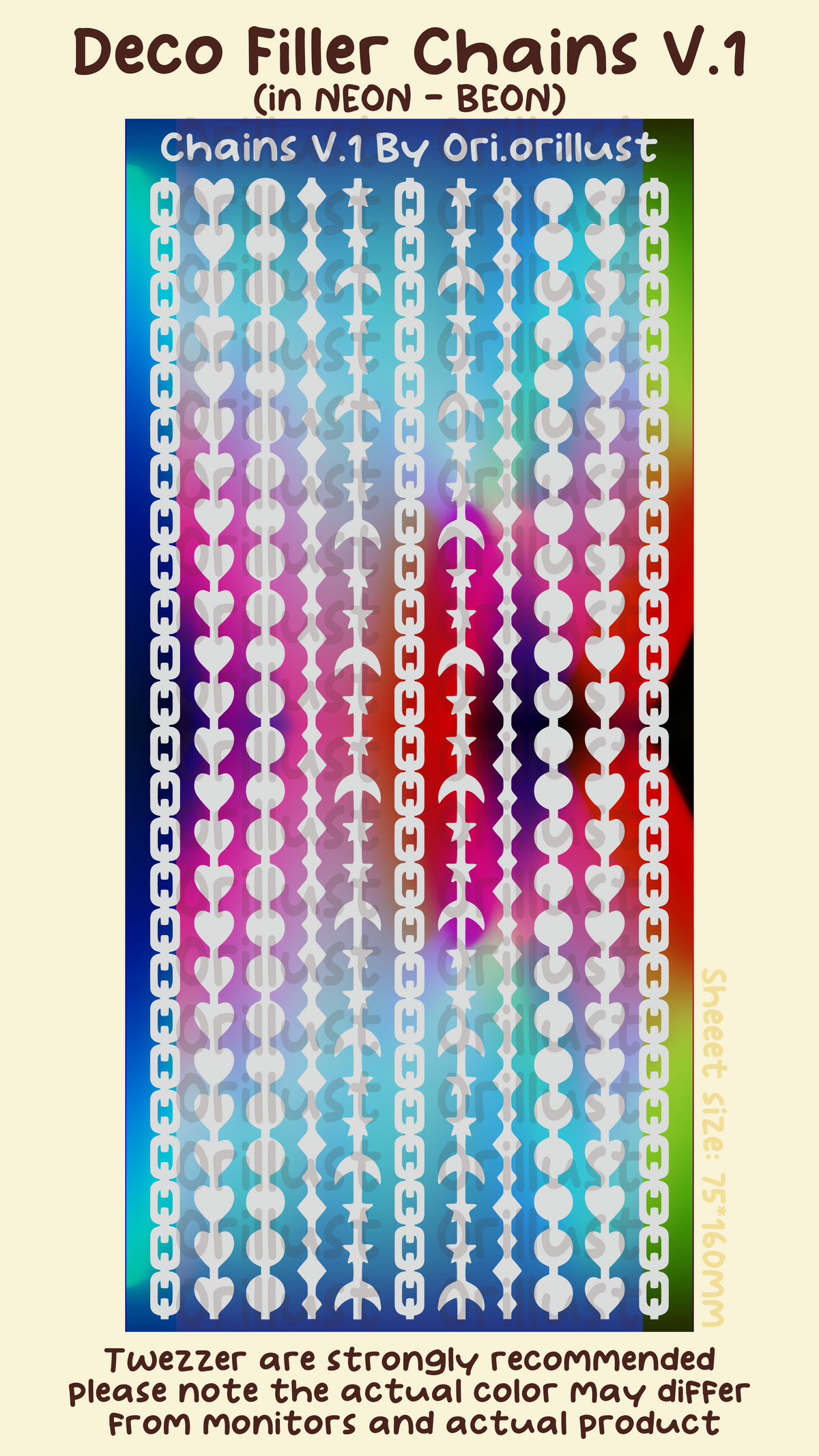 Deco Cut Sticker - Chains V.1