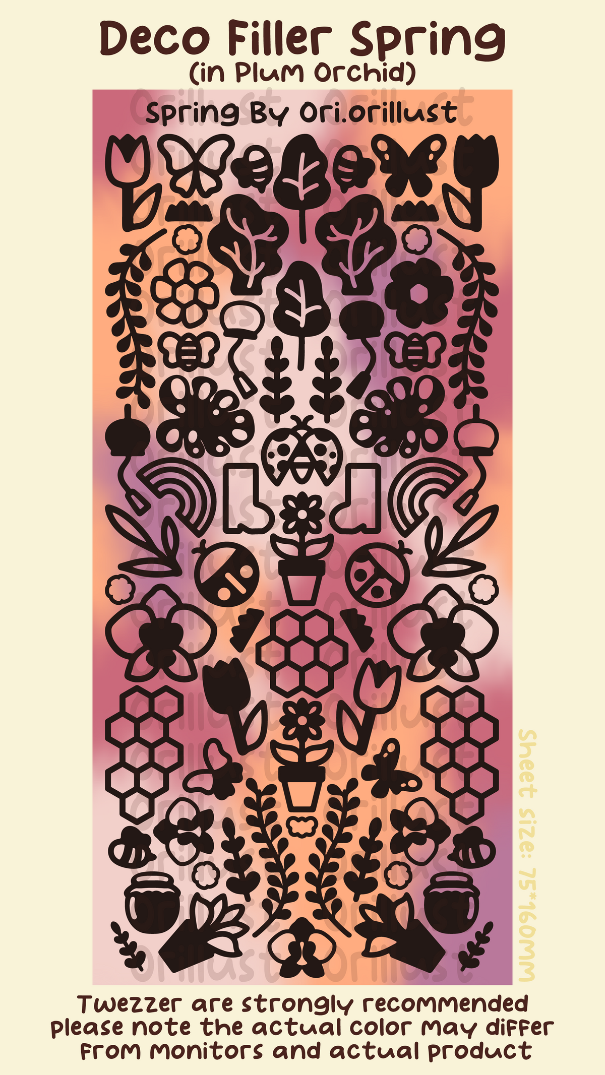 Deco Cut Sticker - Spring