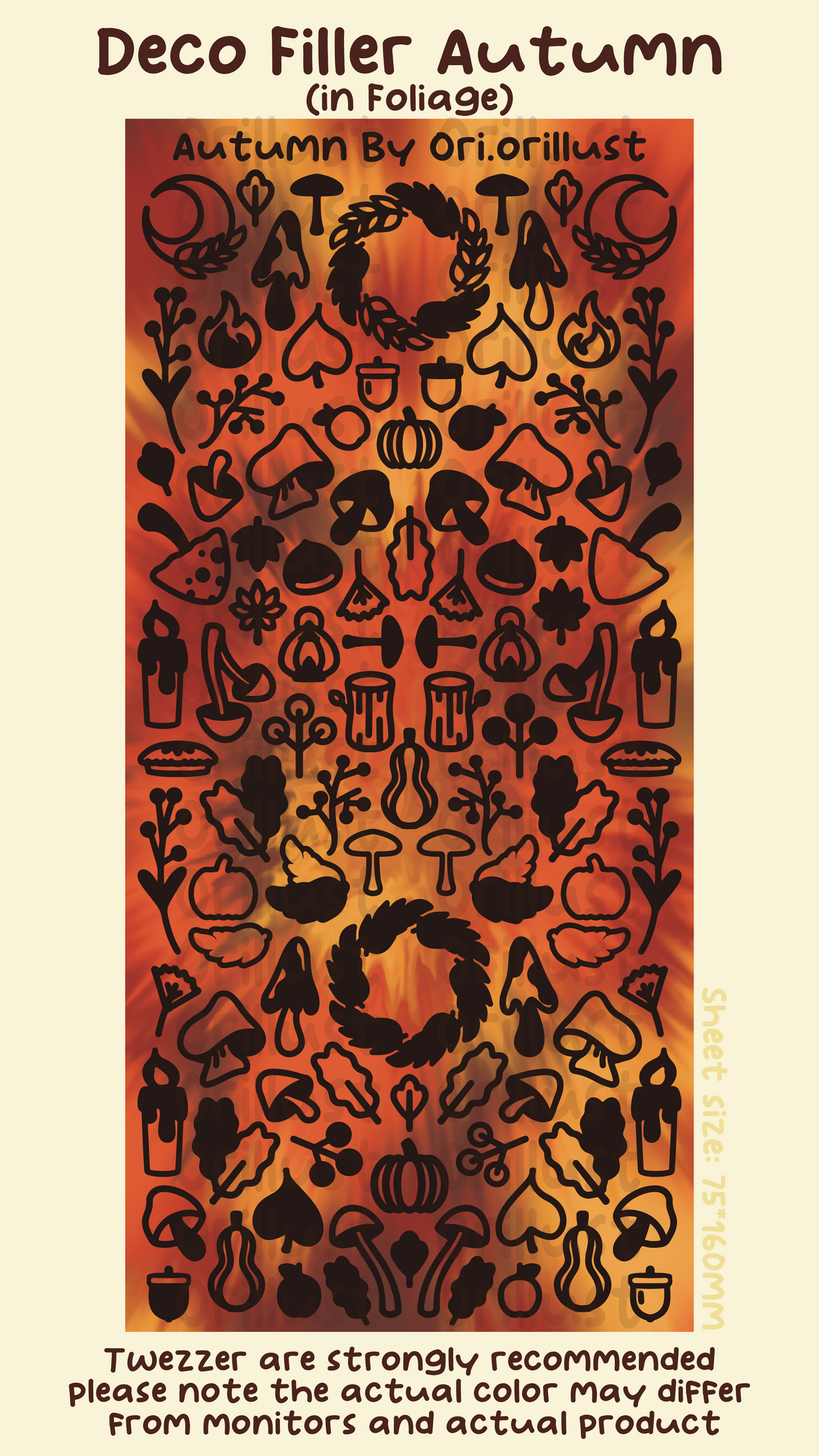 Deco Cut Sticker - Autumn