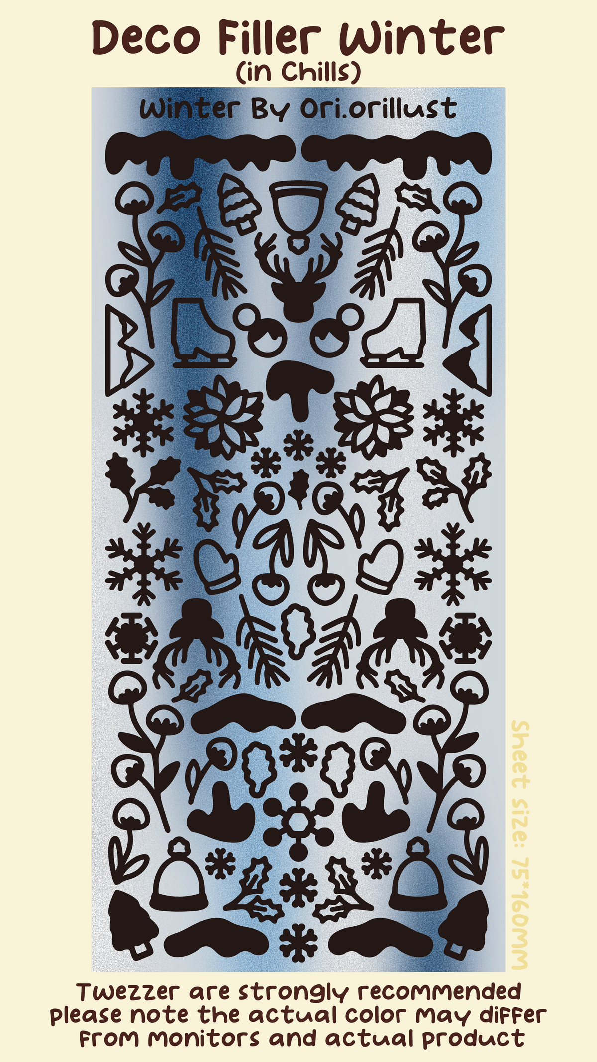 Deco Cut Sticker - Winter